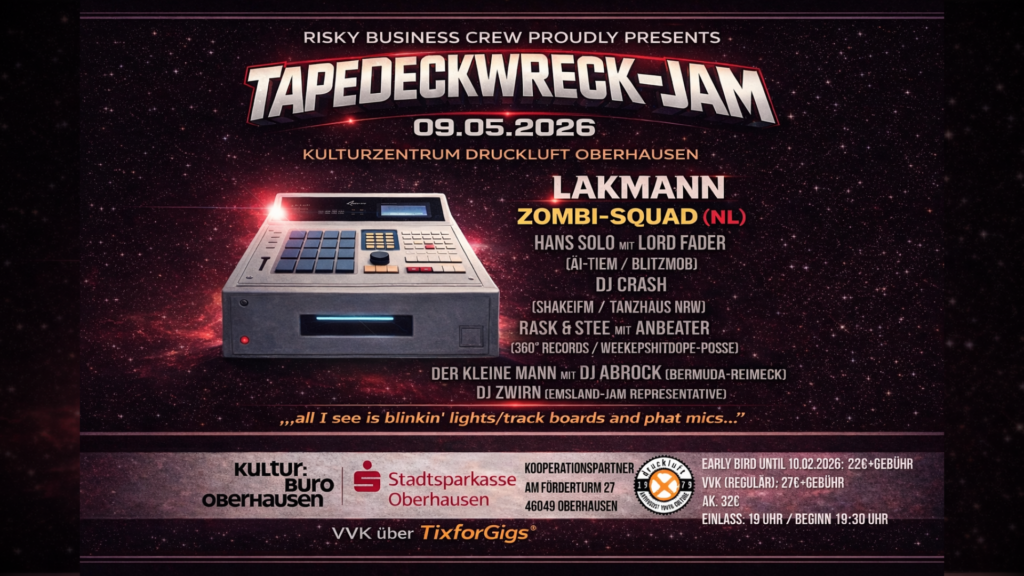 TapeDeckWreck Jam: BoomBap-Knaller im Ruhrpott tapedeckwreck jam querformat 16 zu 9